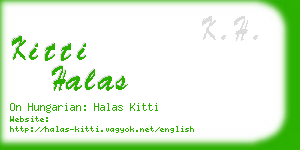 kitti halas business card